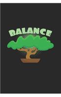 Balance: 6x9 Bonsai Trees - lined - ruled paper - notebook - notes