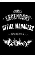 Legendary Office Managers are born in October: Blank Line Journal, Notebook or Diary is Perfect for the October Borns. Makes an Awesome Birthday Gift and an Alternative to B-day Present or a Card