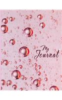 My Journal: Pink Journal with lined daily entry pages, size 8.5x11