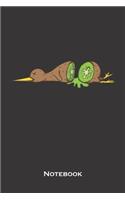 Kiwi bird cutted like a Kiwi fruit Notebook
