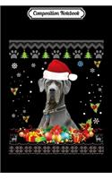 Composition Notebook: Merry Christmas Great Dane Dog Ugly Sweater Santa Claus Love Journal/Notebook Blank Lined Ruled 6x9 100 Pages