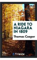 A Ride to Niagara in 1809