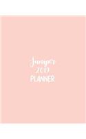 Juniper 2019 Planner: Calendar with Daily Task Checklist, Organizer, Journal Notebook and Initial Name on Plain Color Cover (Jan Through Dec), Juniper 2019 Planner