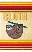 Sloth: 6x9 Notebook, Ruled, Sloth, Primary Composition Book, Draw and Write Journal, for Schoolwork and Notes