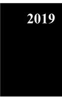 2019 Journal Black Color Simple Plain Black