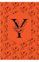 Floral Monogram Journal/Notebook - Y
