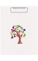 Composition Notebook Watercolor Tree Design Vol 29
