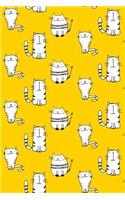 Journal Notebook For Cat Lovers Sketchy Cats Pattern 8: 110 Page Lined and Numbered Journal With Index Pages In Portable 6 x 9 Size, Perfect For Writing, Taking Notes, List Making, Journaling and Doodling(13 Wordworthy Series Lined)