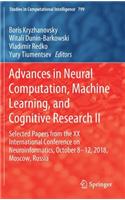 Advances in Neural Computation, Machine Learning, and Cognitive Research II