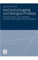 Hochschulzugang Und Bologna-Prozess