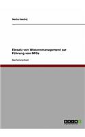 Einsatz von Wissensmanagement zur Führung von NPOs