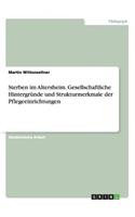 Sterben im Altersheim. Gesellschaftliche Hintergründe und Strukturmerkmale der Pflegeeinrichtungen