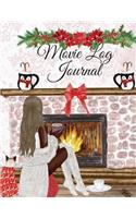 Movie Log Journal: Hallmark Holiday Movie Watching Notebook - All I Want To Do Is Stay in My Pajamas & Pet My Cat - Funny Gift For Thanksgiving Lover Girl Friend, BFF,