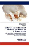Different Exotic Strains of Pleurotus Ostrreatus on Different Strains