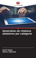 Génération de citations aléatoires par catégorie