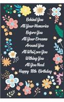 Behind You All Your Memories Before You All Your Dreams Happy 18th Birthday