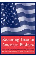 Restoring Trust in American Business