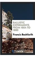 Ballistic Experiments from 1864 to 1880