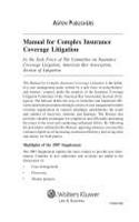 Manual of Complex Insurance Coverage Litigation