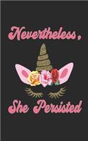 Nevertheless She Persisted: Glucose Monitor Log Book Compact Handy 5 X 8 Diabetic Blood Sugar Tracker Journal