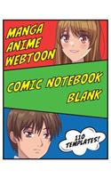 Anime Manga Webtoon Comic Notebook Blank: Blank Comic Papers Journal