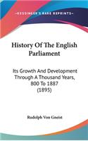 History Of The English Parliament