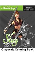 Grayscale Coloring Book Slay Fantasy