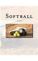 Softball Notebook: Notebook with 150 lined pages