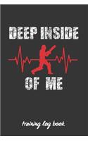 Deep Inside of Me: Cricket Coach Workbook - Training Log Book - Keep Track of Every Detail of Your Team Games - Pitch Templates for Match Preparation and Anual Calenda