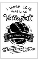 I wish love was like Volleyball