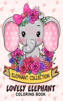 Lovely Elephant Coloring Book