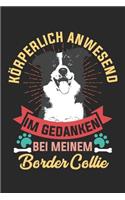 Border Collie: Notizbuch/Tagebuch/Aufgabenheft/120 Seiten/Karierte Seiten,6x9 Zoll