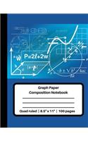 Graph Paper Composition Notebook Quad ruled - 8.5