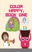 Color Happy, Book One: A Year of Themed Coloring Pages Designed by Personaldev Book and Happy