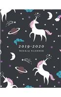 2019-2020 Weekly Planner: Large Two Year Planner with To-Do List (Bonus Unicorn Coloring Pages)(3 Unicorn Planners)