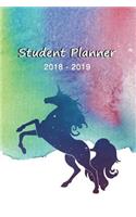 Student Planner 2018 - 2019: Rainbow and Unicorn Journal, Notebook, and Diary. Back to School Supplies Homework Journal Notepad: 6 x 9 Wide Lined (Journals to Write In)