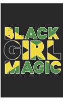 Black Girl Magic: Jamaican Girl Blank Lined Note Book