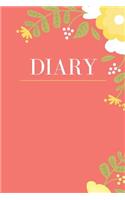 Diary: 100 Page Diary Journal in 2019 Color of the Year Living Coral