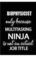Biophysicist Only Because Multitasking Ninja Is Not an Actual Job Title: It's Like Riding a Bike. Except the Bike Is on Fire. and You Are on Fire! Blank Line Journal