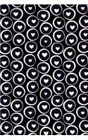 Journal Notebook Hearts in Circles Pattern 1