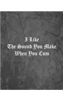 I Like The Sound You Make When You Cum: An Offensive Cover Notebook, Lined, 8x10", 104 Pages