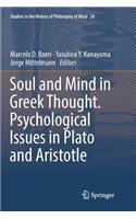 Soul and Mind in Greek Thought. Psychological Issues in Plato and Aristotle