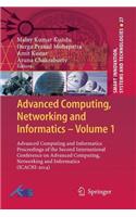 Advanced Computing, Networking and Informatics- Volume 1