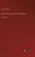 Case of the Lamp That Went Out