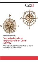 Variedades de La Experiencia En John Dewey