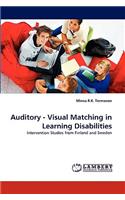 Auditory - Visual Matching in Learning Disabilities