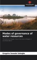 Modes of governance of water resources