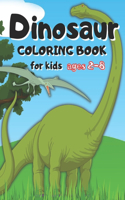 Dinosaur coloring book for kids ages 2-8