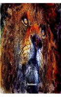Notebook: Lion Notebook for big cat lovers, blank lined sheets to write in. Makes a great Christmas or birthday gift.