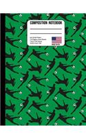 Composition Notebook 4x4 Graph Paper: Soccer Player Green Back to School Composition Book for Teachers, Students, Kids and Teens